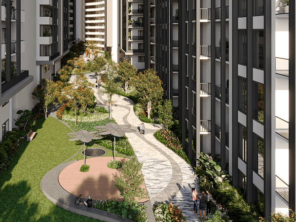Oxygen valley green zone at Moonglade luxury apartments near Gachibowli