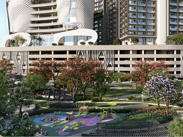 Nature forest trail inside Moonglade luxury community near Gachibowli